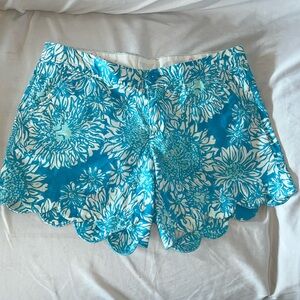Lilly Pulitzer Ariel Blue Lion In The Sun Buttercup Shorts size 2